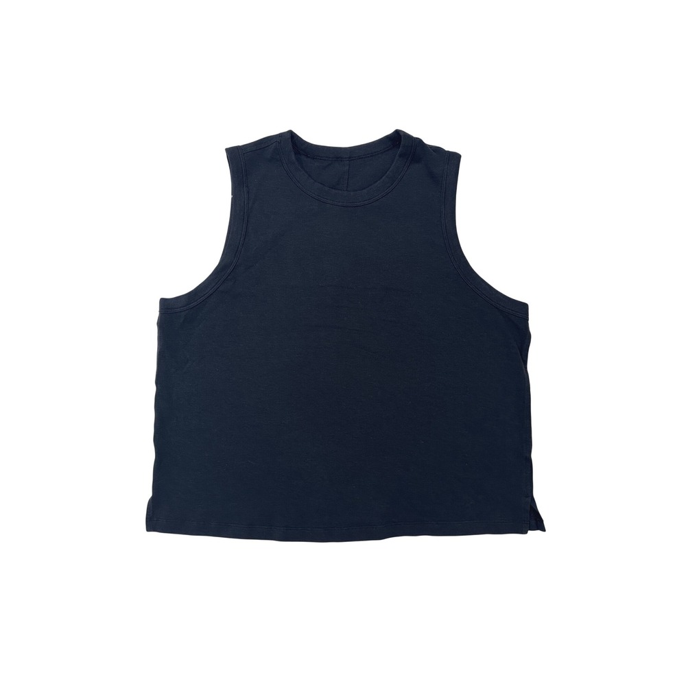 Lululemon Black Organic Cotton Crewneck Tank‎ Top size Small